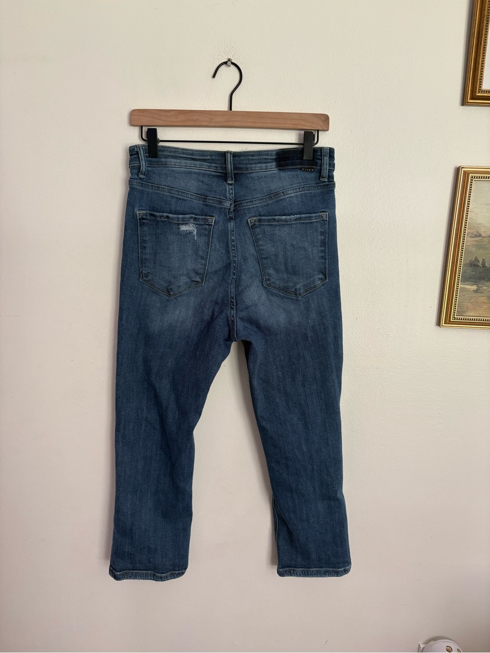 RISEN Distressed Straight Leg Ankle Comfort Stretch Blue Jeans Women’s size 29 - Picture 6 of 9
